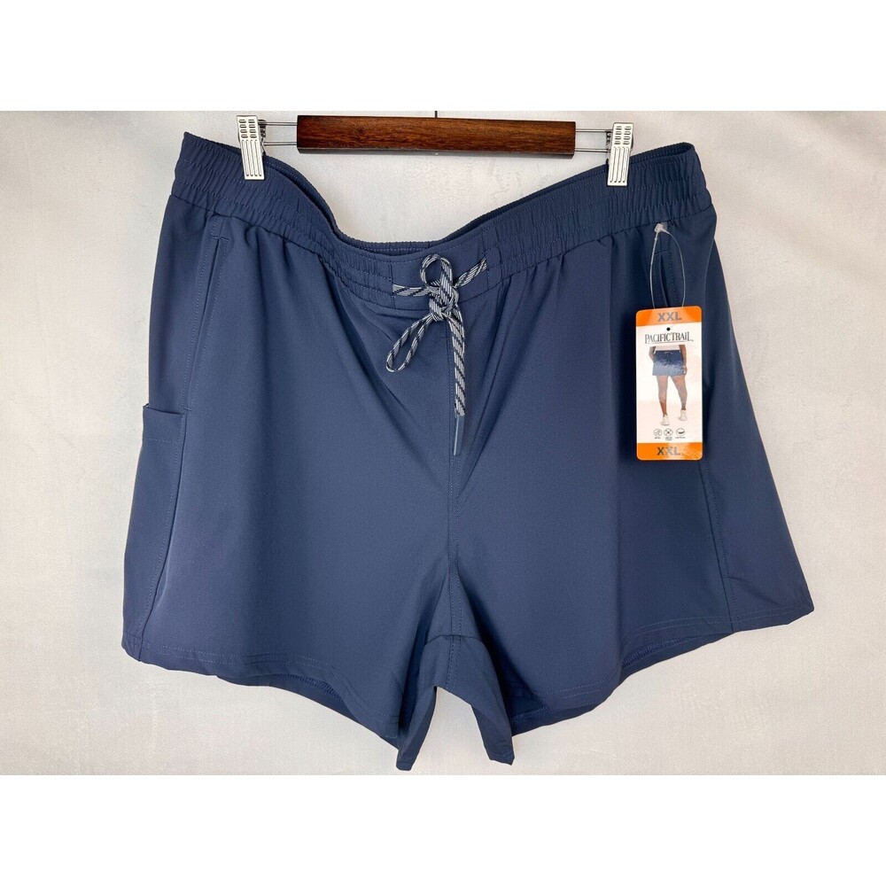 Pacific Trail Woman's Shorts Sz XXL Blue 3  Pockets Elastic Waist